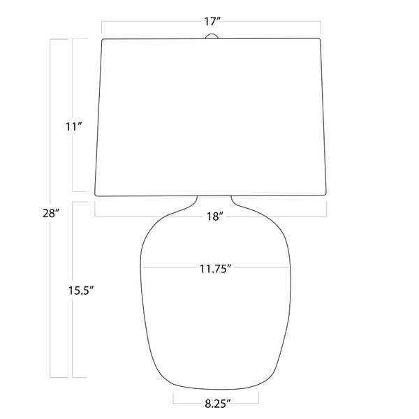 Phoenix Ceramic Table Lamp Line Drawing